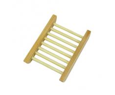 HeroNeo forma de trapecio de madera natural Caja de Jabón Plato de ducha plato bandeja para jabón de baño Wash