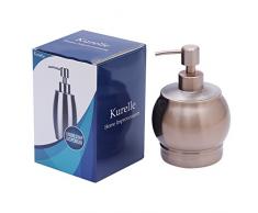 Kurelle Dispensador Jabón y Loción Acero Inoxidable Encimera Práctico Dispensador Espuma para Baños Tocador Plateado Oro Rosa para Fregadero Cocina, Desinfectante de Oficina, Accesorios de Baño bomba jabones líquidos (oro rosa)