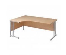 Escritorio esquinero ergonómico para zurdos 1600 mm - Color: Madera de haya