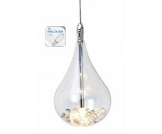 Brilliant G14776/15 - Lámpara colgante con 3 bolas de cristal, metal, 3 bombillas G4 de 20 W incluidas