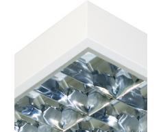 Luminaria fluorescente LED 1,20 M, 2-focos, BAP-cuadrícula
