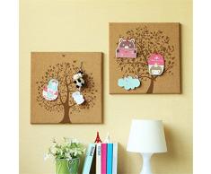 Remeehi DIY de madera montado en la pared pizarra decorativo Pin de corcho tablón de anuncios