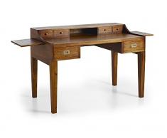 Moycor Star - Escritorio, 6 cajones, 2 bandejas, 125 x 70 x 78-89 cm