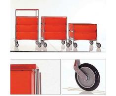 Kartell Gabinete Organizador con ruedas, 3 cajones, Pizarra / Chrome