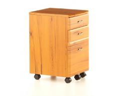 HJH Office 673805 - Cajonera con ruedas para oficina, color teca
