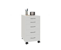 FMD Moebel 336-001_we - Carro de oficina, color blanco
