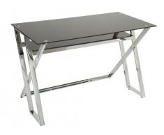 Mesa escritorio cristal negro