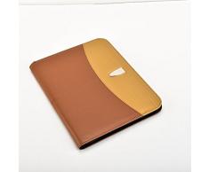 Arpan - Deluxe - Carpeta organizadora de profesional con bloc de notas y calculadora, color marrón dorado