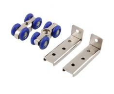 Azul tono plateado Home armario para puerta corredera rodillo