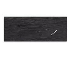 Eurographics - Pizarra magnética (50 x 125 cm), diseño de pizarra negra