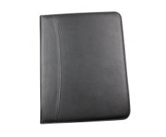 Carpeta portafolio con cremallera de negocios conferencias con bloc A4