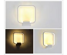 Lightess Apliques de Pared Banadores de Pared Lámpara de Pared Lámpara en Moda Agradable Luz de Ambiente Lámpara de Decoración para Dormitorio, Studio, Hogar Decoración, Porche, Viene con Led Bombilla, Blanco Cálido