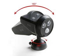 H&G Solar Foco LED para Exterior, Lámpara Solar con Sensor de Movimiento, Impermeable, Luminarias LED Solar de Pared para Iluminación Exterior, Jardín, Entrada, Patio, Pasillo, Porche...
