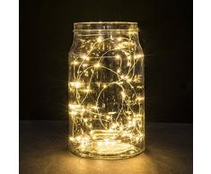 CMYK® 2x 3m/10Ft 30 LED Luz de hadas cadena Luces de Navidad decoracion (Blanco cálido)