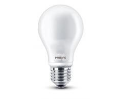 Philips LED, Bombilla LED estandar mate, 7W (60 W), casquillo gordo E27, Blanco cálido