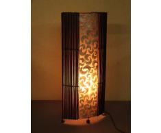 Lámpara de pie asiatica Penida Brown (LA12-64/BR), Decoración luminosa de diseño Bali