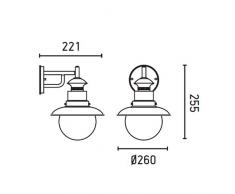 Faro Iluminación - Rustic Aplique Marron E27 60 W