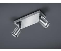 Trio Lifestyle Cayman - Barra de focos para interior, COB, LED, 2 x 5 W (incluida), 2 x 345 lm, 3000 K, color cromo