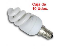 Lighted - Caja 10 bombillas bajo consumo extra mini 9w e14 luz cálida 2700k