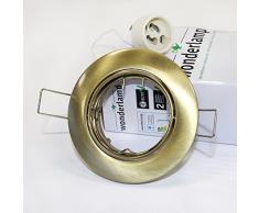 Wonderlamp W-E000030 Basic Basic - Foco empotrable redondo fijo, color oro viejo
