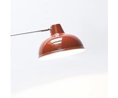 lámpara de pie de gran altura 1,9m retro, llegar a 90cm, 29cm de diámetro Shade (rojo)