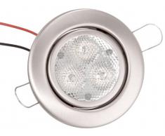Brumberg R3005WW4 - Bombilla empotrada LED (3 unidades, 1,2 W, níquel), color mate
