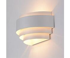 Glighone Apliques de Pared Lámpara de Pared Luz Moderna LED 5W Luz Interior Luz de Aluminio Lámpara de Decoración Luz de Ambiente para Decoración del Hogar Decoración de Casa sala Dormitorio Pasillo, Blanco Cálido