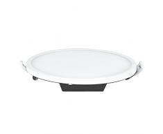 Liqoo® 6W LED Panel Luz de Techo Lámpara Empotrable Downlight Ultra delegada Transformador Incluido Redondo Blanco Cálido 3000K Ángulo de visión 120 ° 450LM