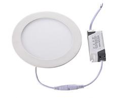 niceeshop(TM) 3W Lámpara de Techo Panel de Empotrada en Forma de Ronda con El Conductor del LED, Blanco