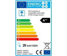 QAZQA Moderno Lámpara de pie DISCO bronce Metal Redonda / Alargada / Incluye LED LED (no sustituible) Max. 1 x 20 Watt