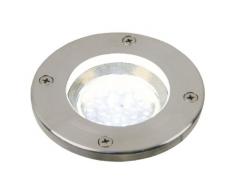 Nordlux 96410034 Tilos Round - Foco de suelo empotrado para exteriores (acero, IP67, incluye 1 bombilla de bajo consumo GU10, 1,1 W)