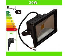 LEDVero iluminadas LED 20 W Foco reflector con enchufe