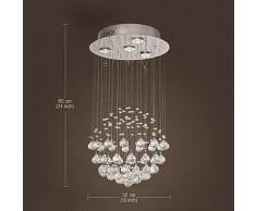 Candelabro de Cristal K9 con 4 Luces en Forma de Globo
