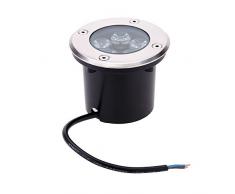 Lixada 5W piso LED sendero del jardín suelo enterrado bajo la lámpara de patio de tierra del punto de luz Paisaje IP67 impermeable CA 85-265V