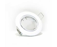 Carcasa empotrable para foco basculante LED redondo blanco