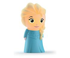 Philips Disney Softpal Elsa Frozen - Lámpara portátil para niños, LED, luz blanca cálida, 0,18 W, color azul