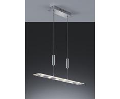 Trio Lifestyle Avenue - Lámpara colgante con 6 luces, SMD, LED, regulador, altura regulable, Osram, 3,2 W, 300 lm, 3000 K, vidrio transparente