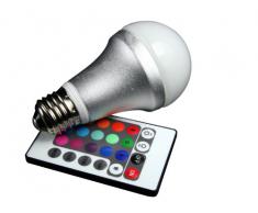 Technaxx RGB - Bombilla LED de varios colores con mando a distancia (50/60 Hz, 85-265 V, A, 60 mm)