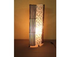 Lámpara de pie asiatica Penida White (LA12-64/WE), Decoración luminosa de diseño Bali