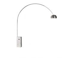 LÁMPARA DE PIE EN ARCO MODELO EXCLUSIVE VANGUARD , LÁMPARA DE SUELO,BASE MÁRMOL, ESTILO MODERNO, LAMPARA DE PIE PARA SALÓN O COMEDOR-OFERTAS ILUMINACIÓN- DISPONIBLE EN VARIOS ACABADOS ... (Mármol Blanco)