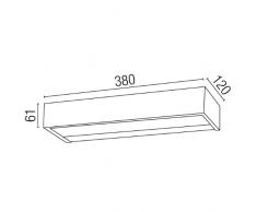 Faro Barcelona Ambo 63202 - Aplique, 100W, aluminio y difusor cristal translúcido