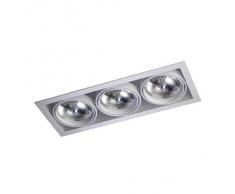 Leds-c4 multidir - Downlight rectangular multidir qr-111 3x100w gris