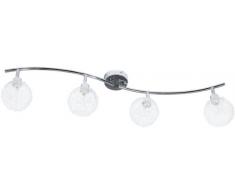 Nino Leuchten 83360406 - Lámpara de techo de cromo y bolas de cristal, 80 cm, 4 bombillas G9 de 40 W