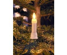 Konstsmide 1013-010 - Guirnalda de velas LED para árbol de navidad (16 diodos de blanco cálido, transformador interno de 24 V, 3,2 W)