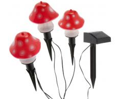 Best Season 477-45 Pilze - Cadena de luces LED con alimentación solar (3 bombillas), diseño de setas
