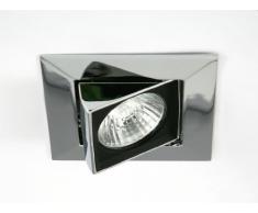 Olé by Fm Iluminación - Foco Empotrable cuadrado basculante, colección Kubik (Valido para Halógeno y ...