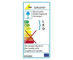 Trio 329610407 - Lámpara colgante SMD LED, níquel mate, altura regulable, Osram, 4 x 4,5 W, 4 x 400 lm, 3000 K, transparente
