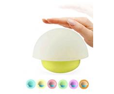 AFAITH LED Luz Nocturna Lámpara Táctil Quitamiedos en Forma de Seta con Sucesión de Colores 3 Modos de Funcionamiento para Camping o Habitación Dormitorio de Adulto Bebé Niños SA053Y