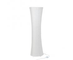 Lámpara de pie, lámpara de papel, 2x E27 máx. 60W, metal / papel, blanco