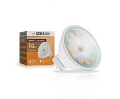 Sebson - Mr16 Led Bombilla 5W (Igual A 35 W), 380 Lumen, Blanco Caliente, Led Smd, Ángulo Spread ® De 110 °